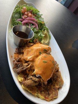 Pulled pork Veggie Benedict Combo!