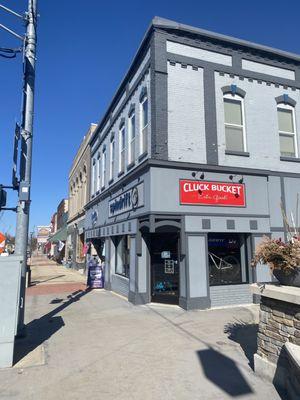 Street view corner of Ludington Ave and James Street "Legacy Plaza!"