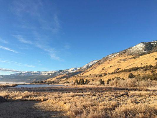 View south across Jacks Lake from the lodge.