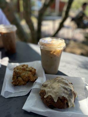 Golden Chai w/Garden Veggie & Blueberry Earl Grey Scones