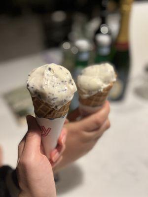 Stracciatella in mini cones