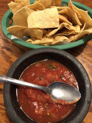 Complimentary chips & fresh salsa.