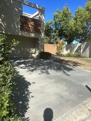 Concrete driveway