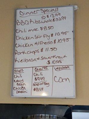 Daily dinner specials, man... welcome to the MidWest