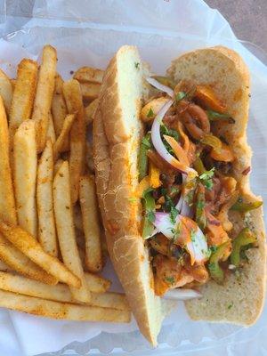 Cajun shrimp sandwich