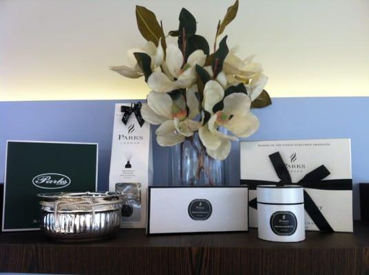 Parks of London candles, diffusers, and room sprays. Exclusively at Scandia Home Beverly Hills