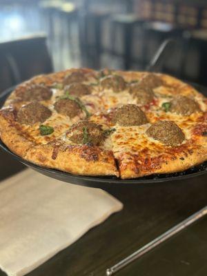 14" Meatball Pizza......so good!