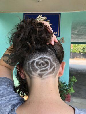 Custom Freehand Hair Etching