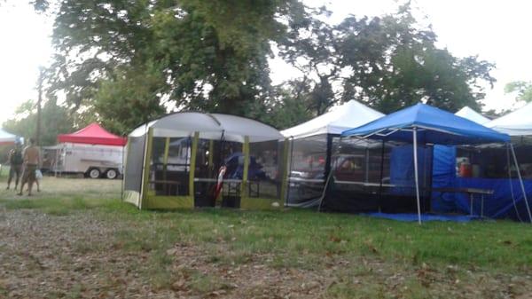 Time to set up Vendor tents & Volunteer tents