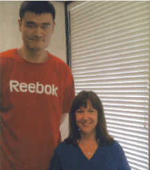 Yao Ming and Office Manager Alicia