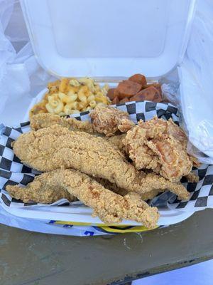 Fish , canned yams  fish & shrimp