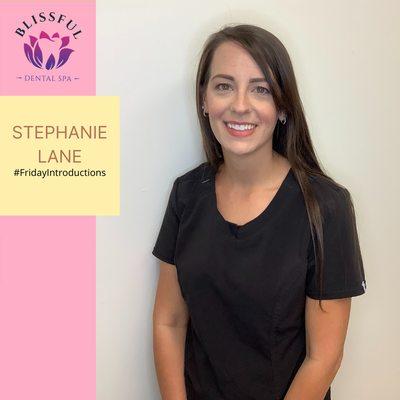 Our fill-in hygienist: Stephanie