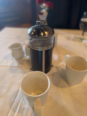 French pressed coffee