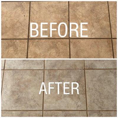 Living Room Tile & Grout Results!