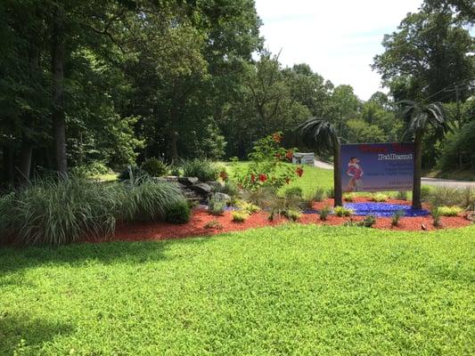 Our sign and landscaping from the road (our driveway is directly off of Generals Hwy!)