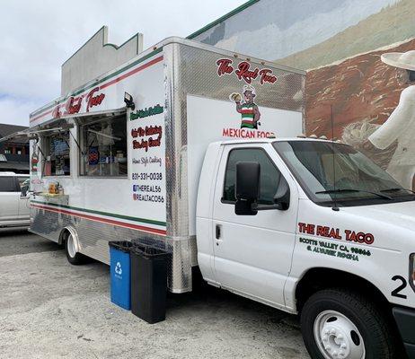 The Real Taco truck on Mission and Laurel in Santa Cruz