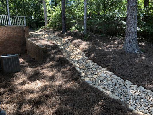 Another view of the dry creek bed. Keith and his crew placed all of these rocks by hand.