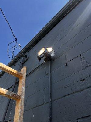 Security light install