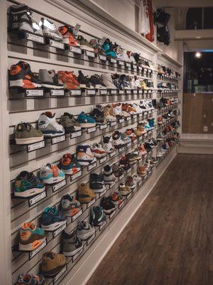 The crazy shoe wall they have