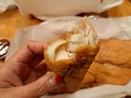 Inside the Red Snapper fried fish