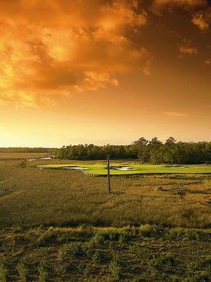 Heron #5 is the signature hole at Carolina National Golf Club