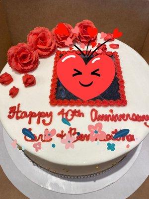 Anniversary cake.