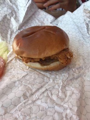 Spicy chicken sandwich