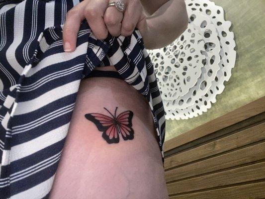 Butterfly on my leg