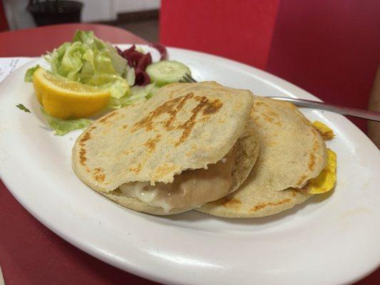 a classic gordita de frijolitos and huevito, like mom used to make us when we were children