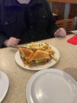 Grilled sourdough burger