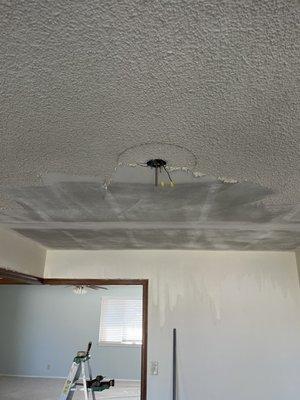 Popcorn ceiling removal