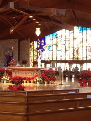 Inside the beautiful church! Lots of light, air .