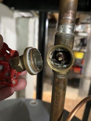 Broken hot water control