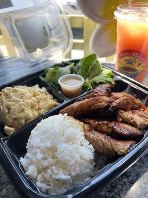 Hawaiian Grilled BBQ Chicken Plate