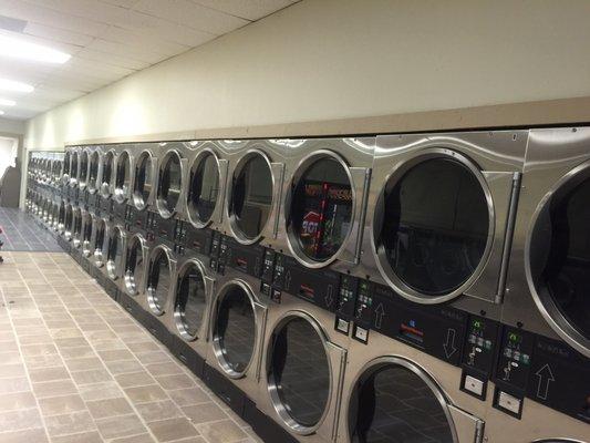 This laundromat got more than 90 machines to wash and dry and also provide drop off service and Atm also available