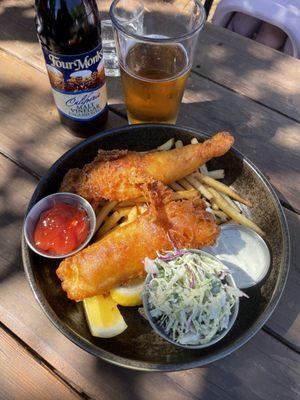 Fish and chips were amazing. Some of the best I've had. Definitely the best in town.