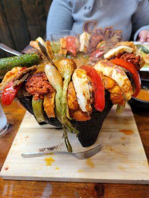 Molcajete (check out the fork at the bottom for scale) This was huge!