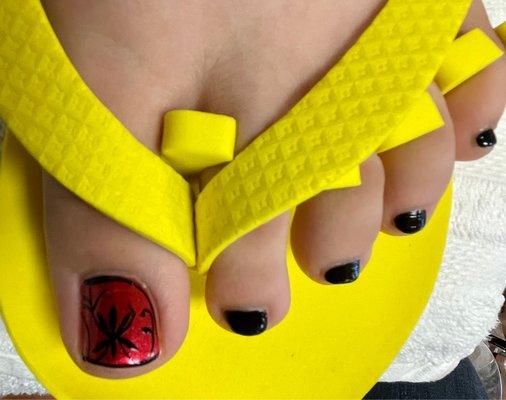 Prom Pedicure design by Thi.