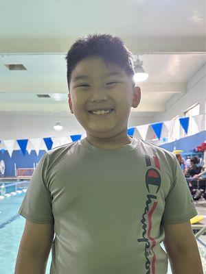 Happy swim student