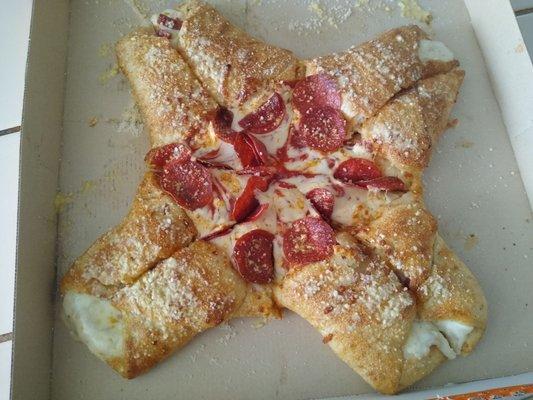 Crazy pepperoni calzone delicious  Great deal tasty and delicious