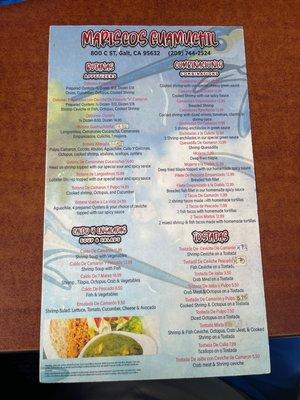 Menu front