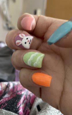 My Easter bunny nails