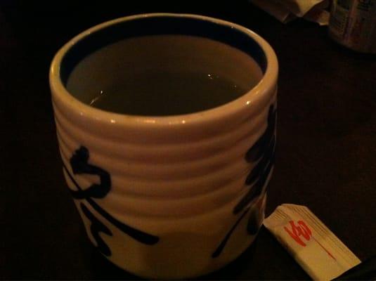 Enjoying some delicious green tea!