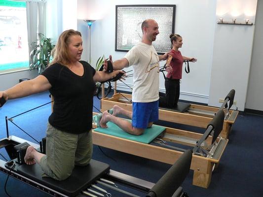 See our ongoing Pilates Reformer class schedule at motiononmainstreet.com