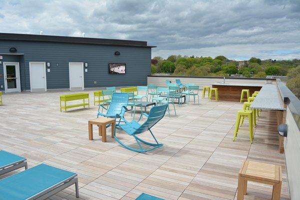 Roofdeck With Granite Counters and TV