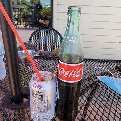 Coke & diet coke - they do have outside patio