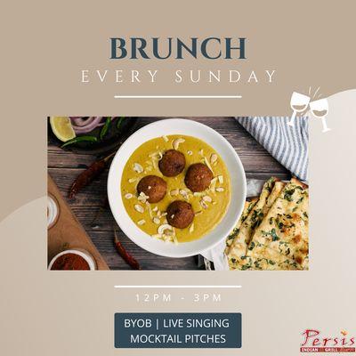 Brunch every Sunday with live singing performances!