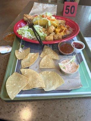 Fiesta Mexi-Platter Beef. Look folks 7 whole chips (well 6 and 3/4 chips actually). Seriously Taco Time! WTF!