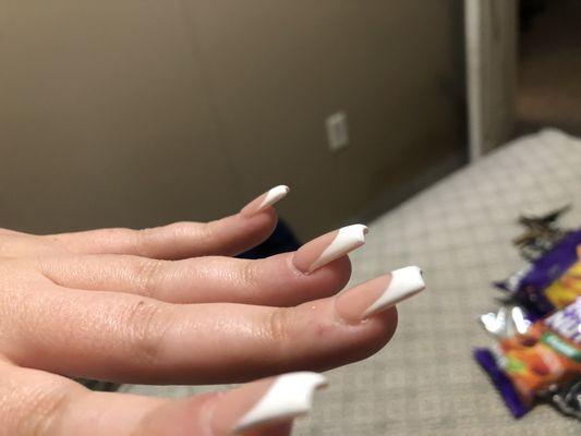 Nails pointing upward