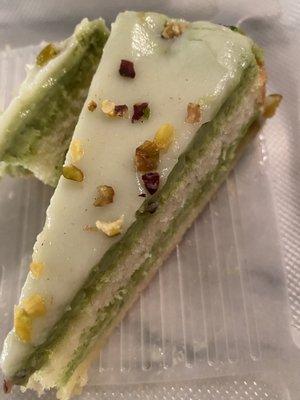 pistachio cake , I could eat 5 more pieces its so delicious